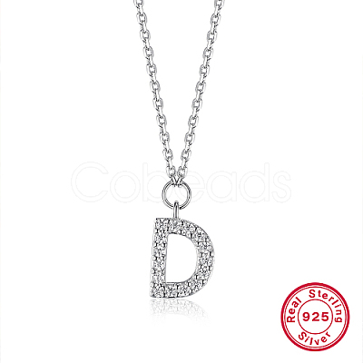 Anti-Tarnish Rhodium Plated 925 Sterling Silver Cable Chains Pendant Necklaces for Women YS3386-1-1