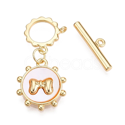 Brass Toggle Clasps KK-N254-158G-1