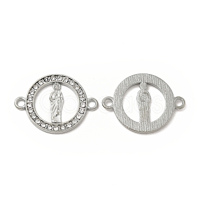 Alloy Connector Charms with Crystal Rhinestone FIND-YW0003-48-1