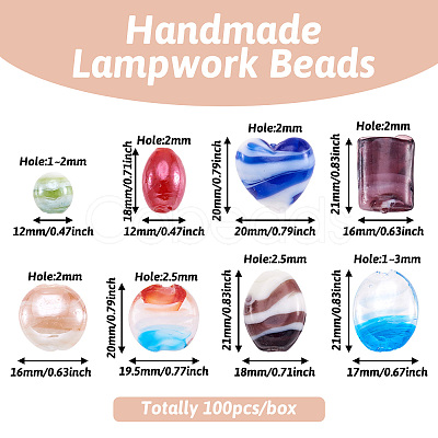 Craftdady Handmade Lampwork Beads LAMP-CD0001-01-1