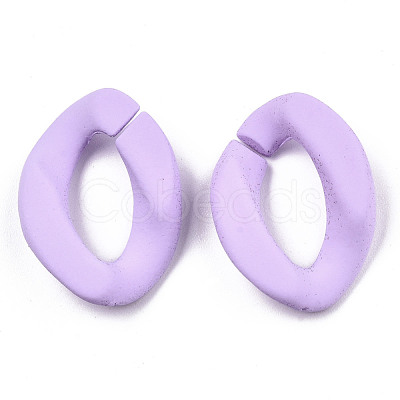 Opaque Spray Painted Acrylic Linking Rings OACR-S036-001A-I15-1