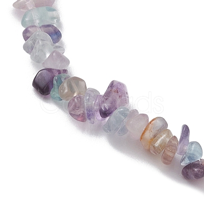 Natural Gemstone Beads Anklets AJEW-AN00583-02-1