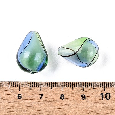 Transparent Handmade Blown Glass Globe Beads GLAA-T012-54B-1