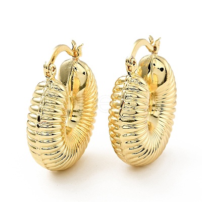 Brass Croissant Chunky Hoop Earrings for Women X-KK-D080-16G-02-1