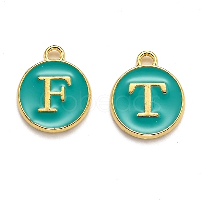 Initial Letter A~Z Alphabet Enamel Charms ENAM-Q437-15-1