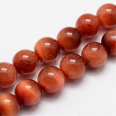 Natural Sun Tiger Eye Bead Strands G-O155-01A-6mm-1