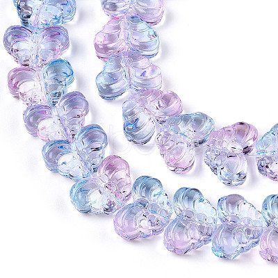 Transparent Glass Beads Strands GLAA-E049-01C-1