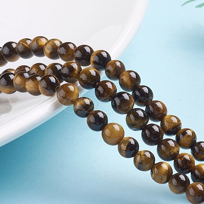 Natural Tiger Eye Beads Strands Z0RQX011-1