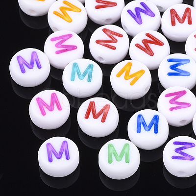 Initial Acrylic Beads X-OACR-E001-20M-1