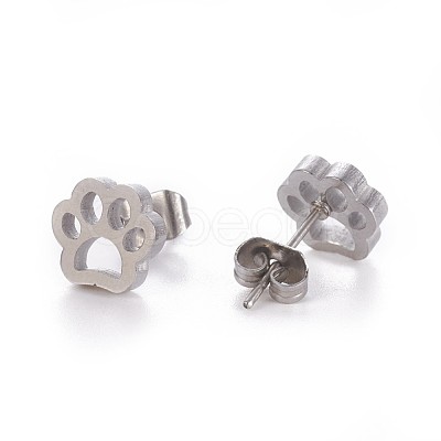 Tarnish Resistant 304 Stainless Steel Stud Earrings EJEW-F227-14P-1