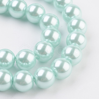 Eco-Friendly Glass Pearl Bead Strands X-HY-A008-8mm-RB034-1