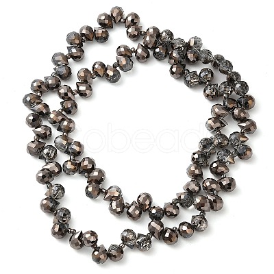 Electroplate Glass Beads Strands X-EGLA-D030-17G-1