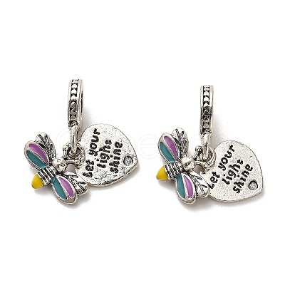 Rack Plating Alloy Colorful Enamel European Dangle Charms FIND-Q115-01AS-1