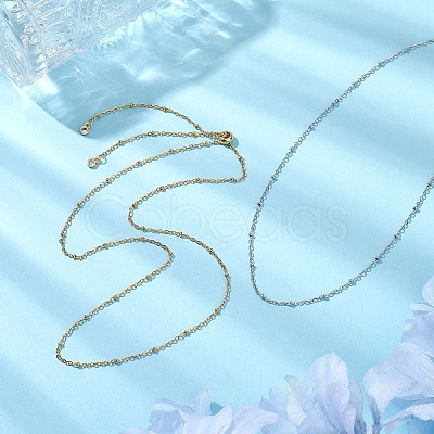 2Pcs 2 Colors 304 Stainless Steel Slider Necklace Makings AJEW-JB01272-1