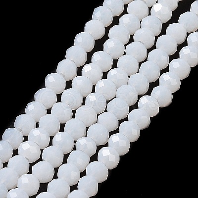 Imitation Jade Glass Bead Strands GLAA-F001-3x2mm-10-1