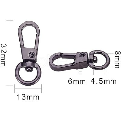 Alloy Swivel Clasps PALLOY-PH0005-78-1