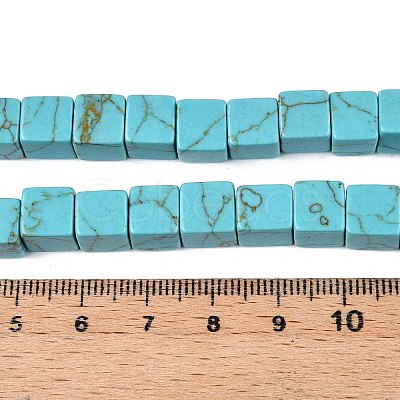 Dyed Synthetic Turquoise Beads Strands G-T139-8x8-43A-1