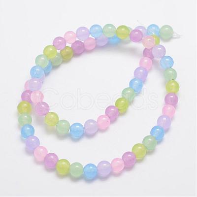 Natural & Dyed Malaysia Jade Bead Strands G-A146-6mm-A30-1