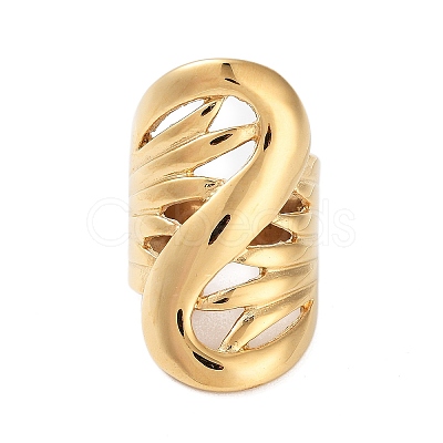 Ion Plating(IP) 304 Stainless Steel Hollow Wide Band Rings for Women RJEW-K270-02B-G-1