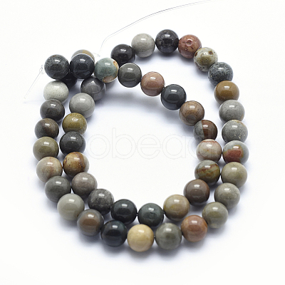 Natural Ocean Agate/Ocean Jasper Beads Strands G-G716-03-6mm-1