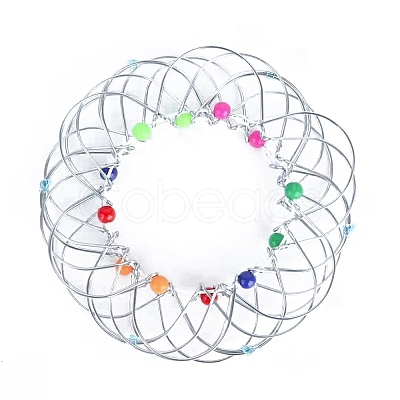 Metal Mandala Flower Basket Toy PW-WG99921-02-1