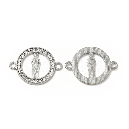 Alloy Connector Charms with Crystal Rhinestone FIND-YW0003-48-1