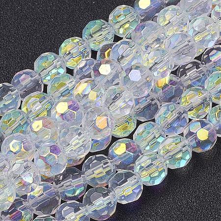Glass Beads Strands GF8mmC28-AB-1