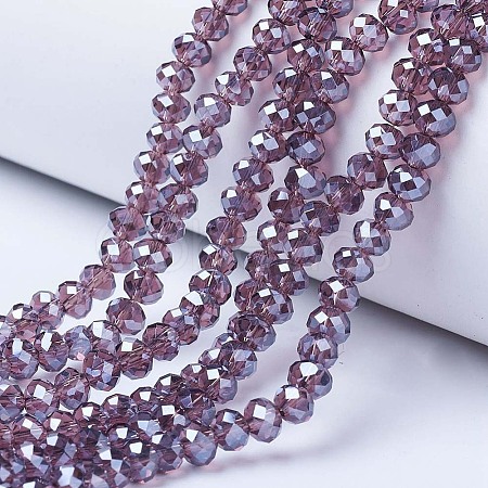 Electroplate Glass Beads Strands EGLA-A034-T10mm-A05-1