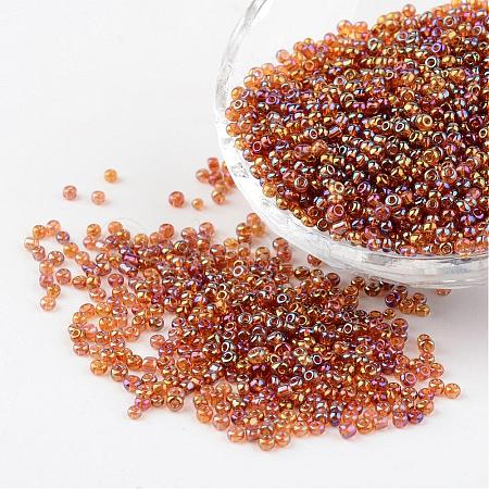 Round Trans. Colors Rainbow Glass Seed Beads X-SEED-A007-2mm-162C-1