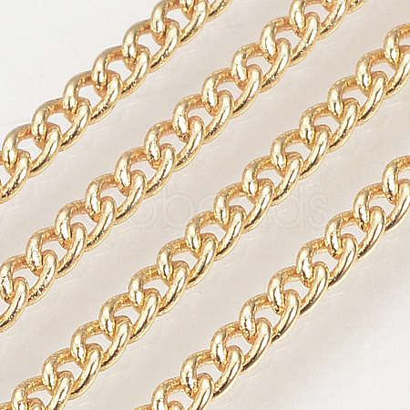 Brass Curb Chains KK-T018-06G-1