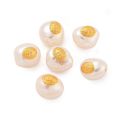 Oval Natural Freshwater Pearl Beads PEAR-K009-02G-1