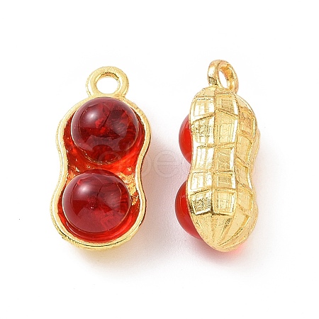 Alloy with Glass Imitation Jade Pendants FIND-G047-01G-01-1