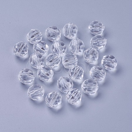 Transparent Acrylic Beads X-DB10mmC01-1