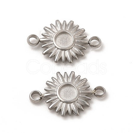 304 Stainless Steel Cabochon Connector Settings STAS-C070-03P-1