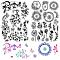 Custom Wall Theme PVC Plastic Clear Stamps, for DIY Scrapbooking, Photo Album Decorative, Cards Making, Flower, 160x110mm, 2pcs/set