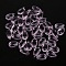 5Pcs Transparent Czech Glass Beads, Top Drilled, Teardrop, Flamingo, 14x8mm, Hole: 1mm