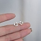 Alloy Earrings for Women, with 925 Sterling Silver Pin, Leaf, 10mm