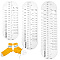 Transparent Acrylic Templates, Sock Ruler Knitting Crochet Size Measuring Hooks Gauge, Sock Blocker, Oval, 200~300x80x3mm, Hole: 8mm, 3pcs/set