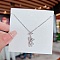 Titanium Steel Cable Chain Necklaces, Rhinestone Pendant Necklaces, Bear, 8.27~19.69 inch(21~50cm)