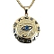 Eye of Horus Alloy Box Chain Pendant Necklaces for Women Men, Antique Golden, 17.72 inch(45cm)