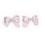 Transparent Printed Acrylic Beads, Bowknot, Deep Pink, 24x32.5x7mm, Hole: 1.5mm