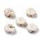 Two Tone Opaque Acrylic Beads, Imitation Gemstone, Nuggest, White, 17~17.5x21x10.5mm, Hole: 5.2mm, About: 224pcs/500g