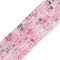 Baking Varnish Glass Beads Strand, Bamboo Stick, Pink, 12x6.5mm, Hole: 1.4mm, about 65~66pcs/strand, 30.71''(78cm)