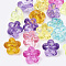 Transparent Acrylic Beads, Flower, Mixed Color, 10x10.5x7mm, Hole: 1.5mm