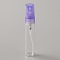 Transparent Glass Spray Bottles, Fine Mist Atomizer, with Plastic Dust Cap, Refillable Bottle, Column, Lilac, 1.4x7.9cm, Capacity: 5ml(0.17fl. oz)