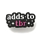 Adds to TBR Zinc Alloy Brooches, Word Enamel Pins for Backpack, Suit, Black, 16x30.5x1.5mm