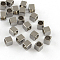 Tarnish Resistant 201 Stainless Steel Cube Spacer Beads, Stainless Steel Color, 3x3x3mm, Hole: 2mm