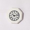 PP Wall Clock Ornaments, Micro Landscape Home Dollhouse Accessories, Pretending Prop Decorations, White, 31x31x6.5mm