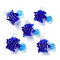 Handmade Lampwork Pendants, Fish Charms, Blue, 16.5x38x11.5mm, Hole: 2.5mm