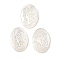 Natural White Shell Carved Cabochons, Oval with Cameo Woman, 12.5x2.5mm